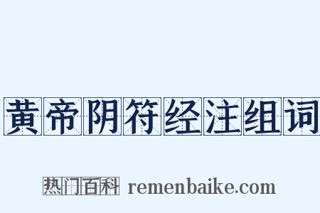 黄帝阴符经注组词是什么意思的图片